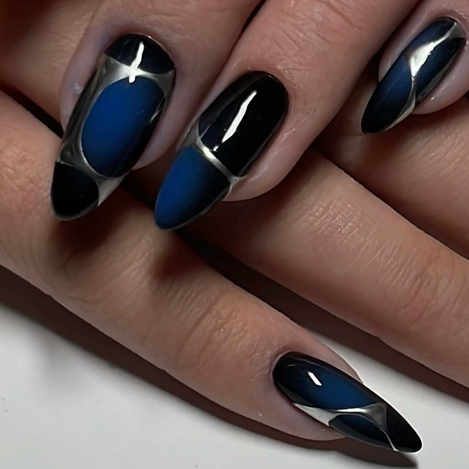 Indulge in the tranquil beauty of our blue sky nails, where each nail embodies the serene essence of a cloudless sky. 