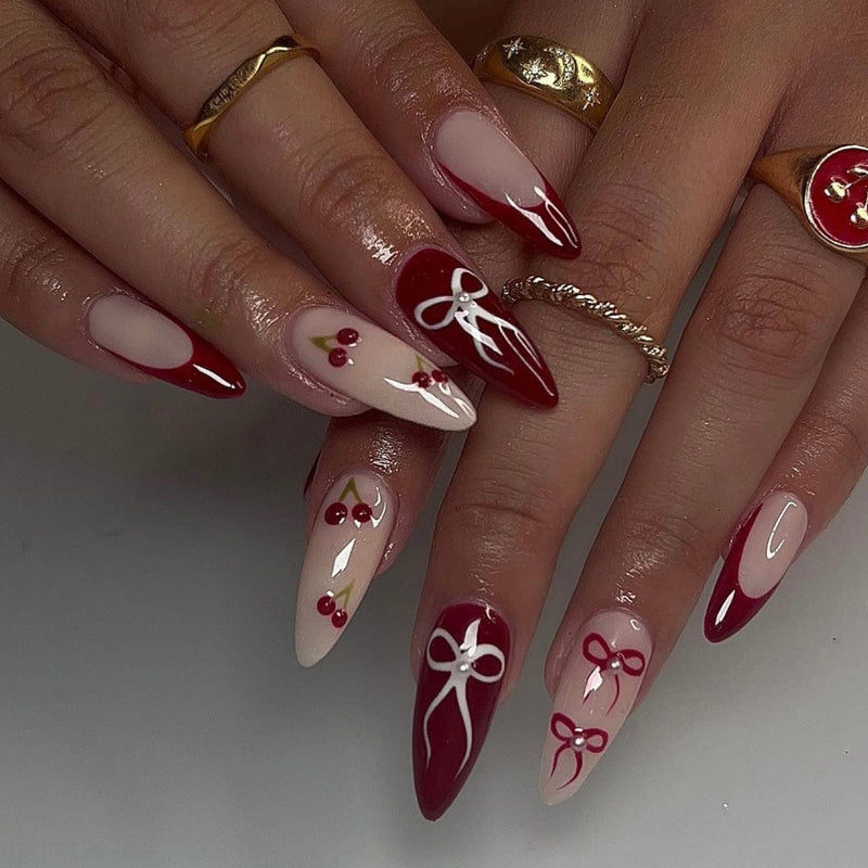 Scarlet Satin Nails