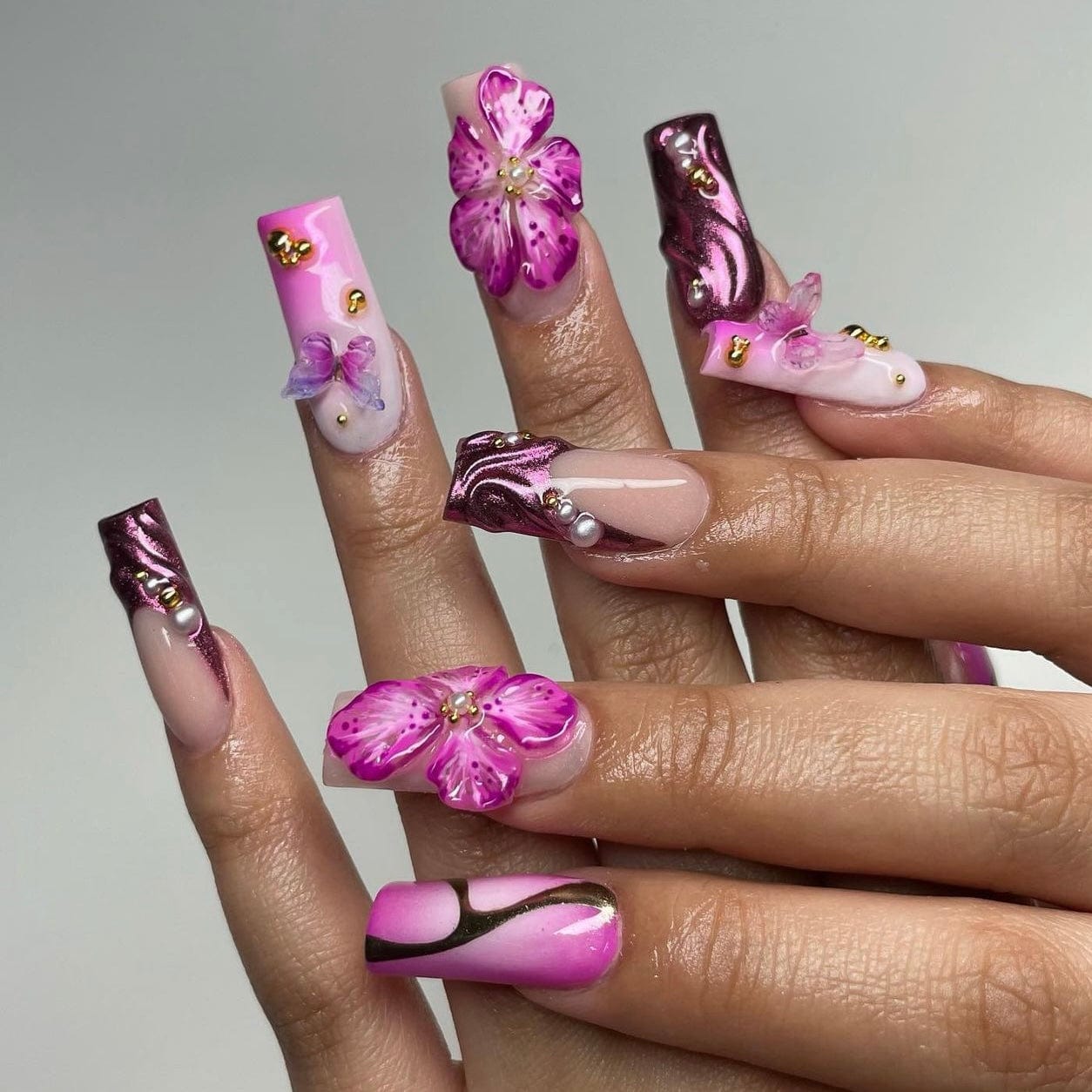 Beauty with Blossoms Nail