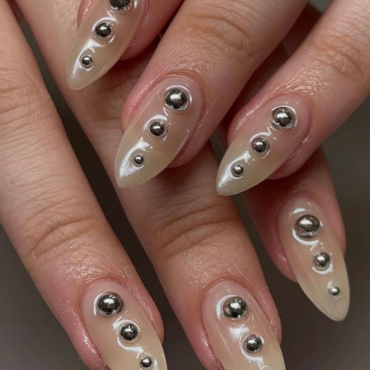 Clear Pearl Nail Art