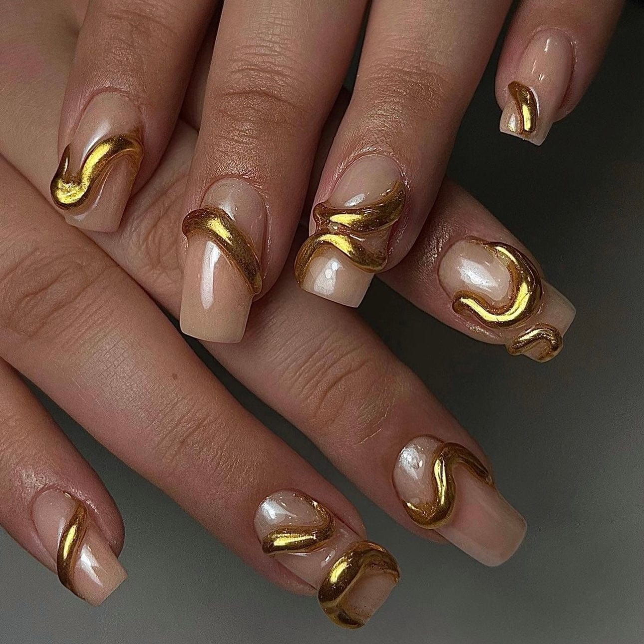 gold on nails