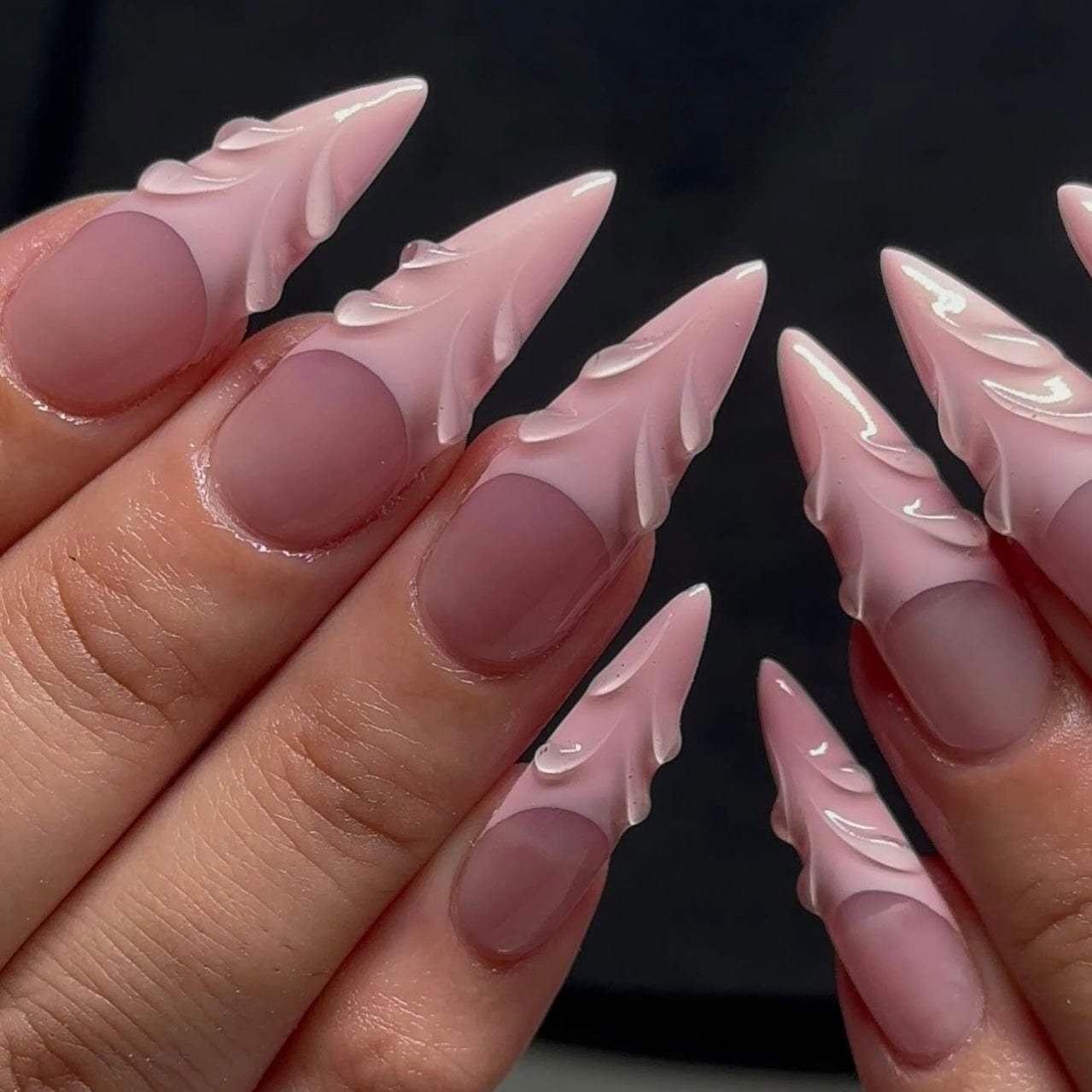 Light Pink French Tip Nails