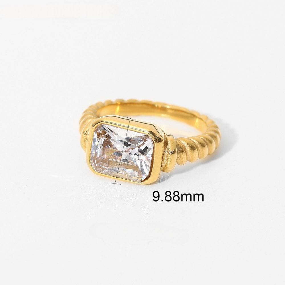 Chunky Baguette Signet Ring