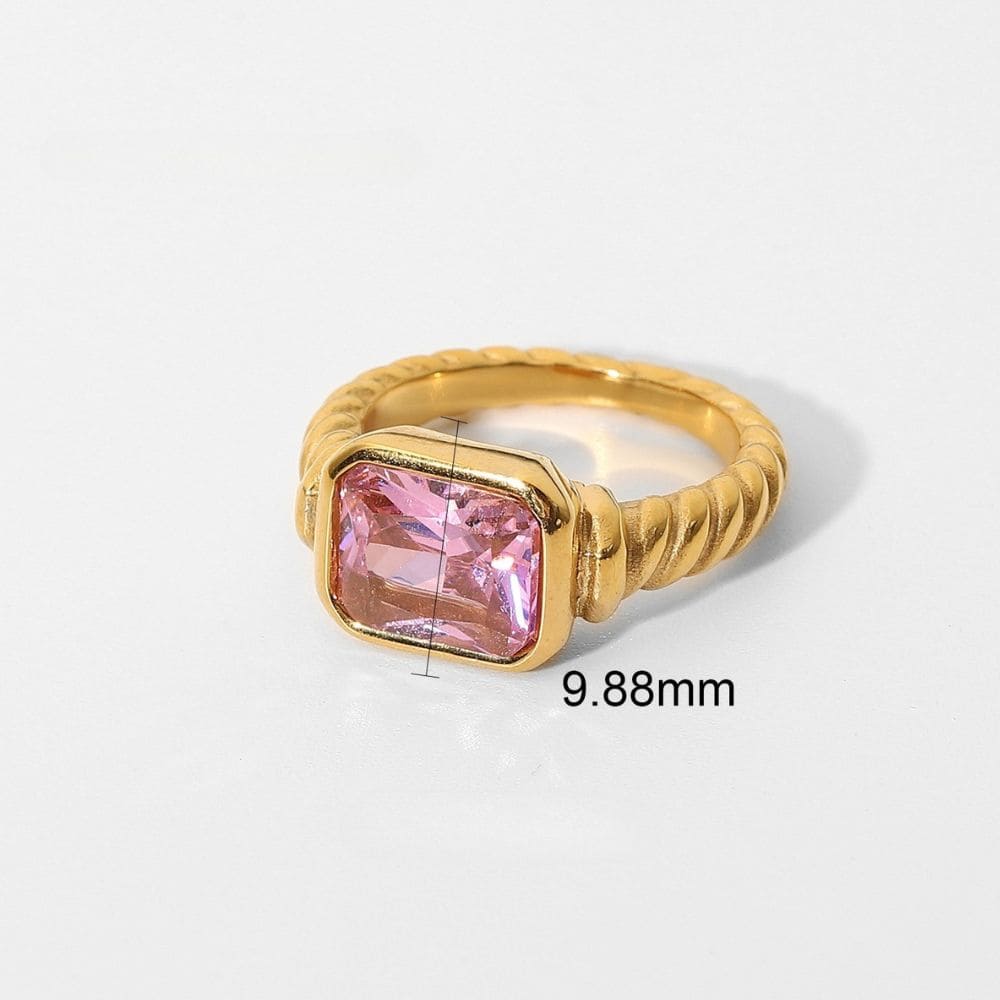 Chunky Baguette Signet Ring