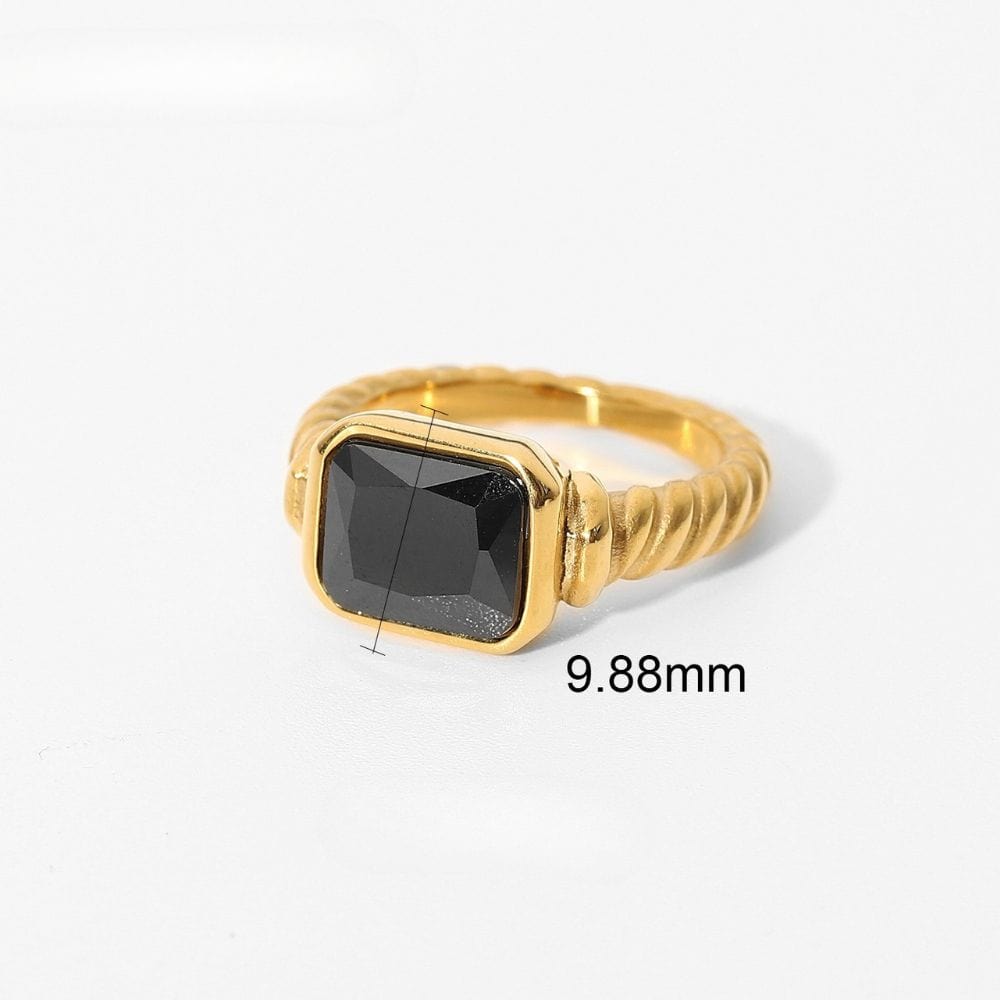 Chunky Baguette Signet Ring