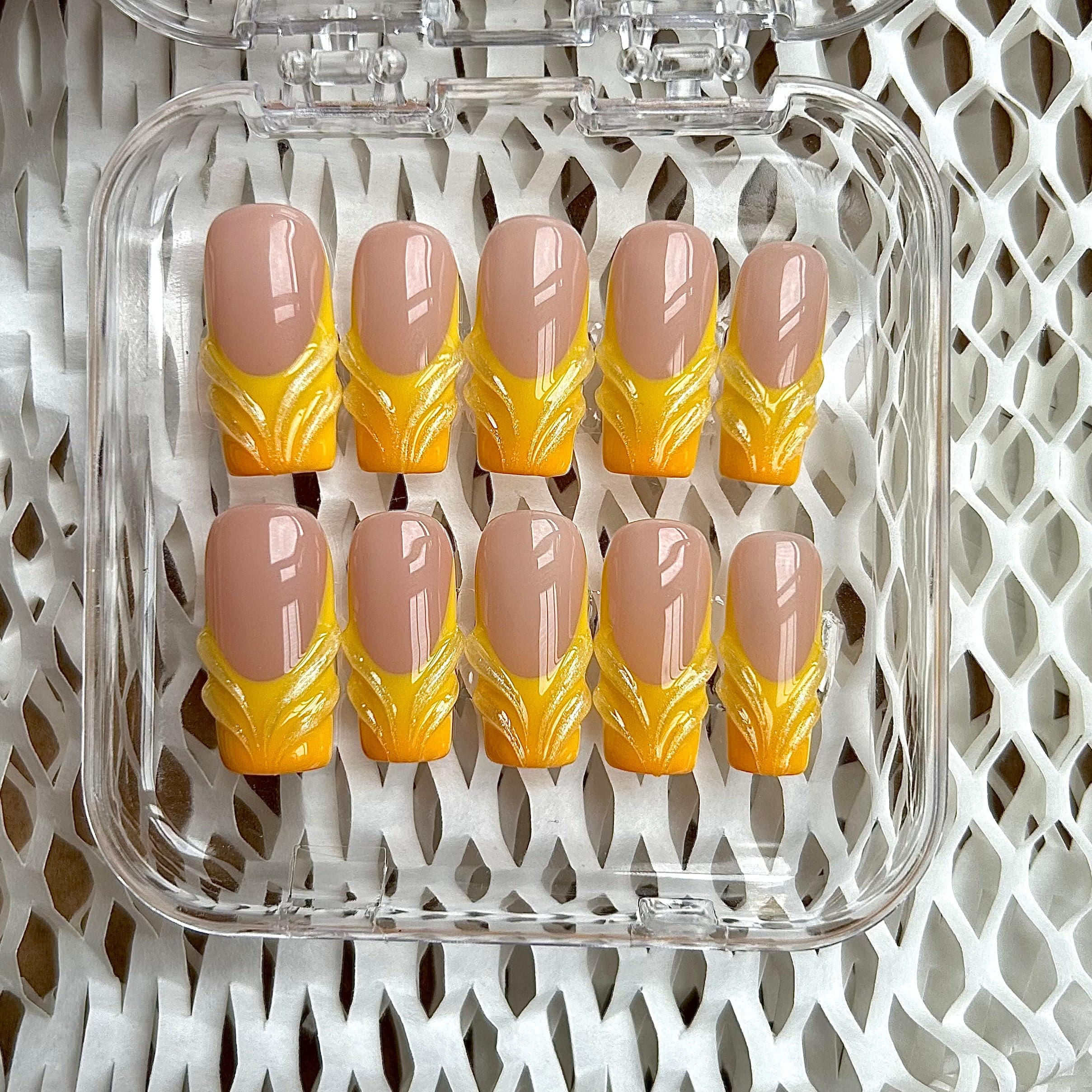 Yellow French Nail